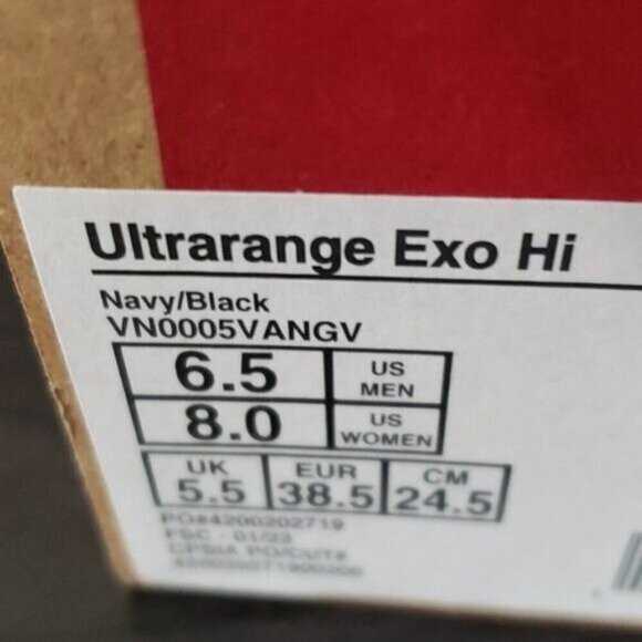New Vans Ultrarange Exo HI Gortex Waterproof Navy Blue Black Ankle Boots Shoes - Picture 13 of 13